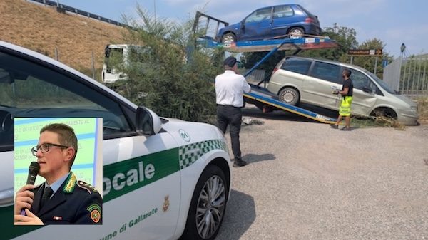 Gallarate veicoli abbandonati rimossi