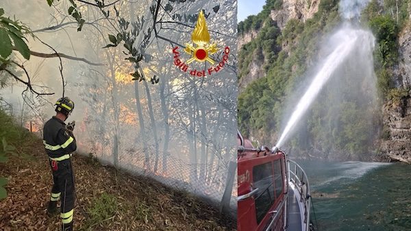 leggiuno incendio boschi
