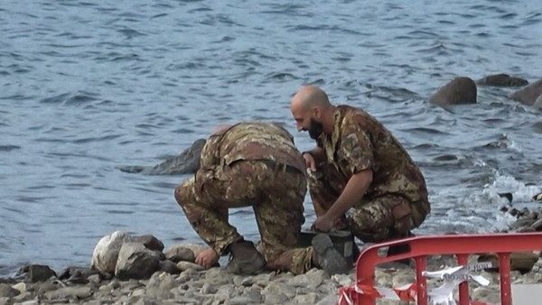 Baveno ordigno bellico spiaggia