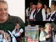 Il presidente Magrini, alcuni gruppi folkloristici e il gruppo Bosini