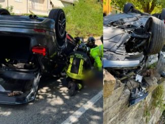 porto valtravaglia auto si ribalta