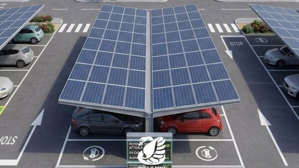 Novara fotovoltaico parcheggi transizione