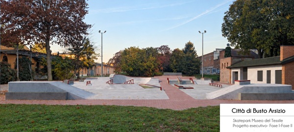 busto skatepark tessile progetto esecutivo