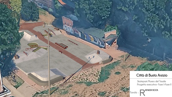 busto skatepark tessile progetto esecutivo