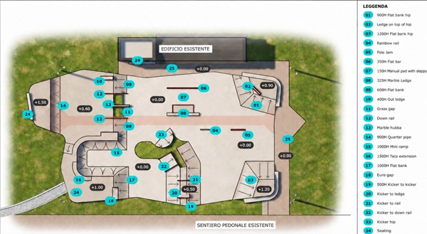 busto skatepark tessile progetto esecutivo