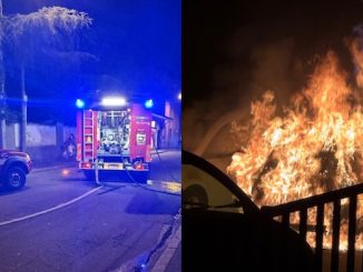 Busto Arsizio incendio auto