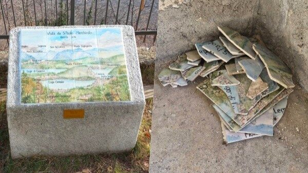 marchirolo vandalizzata tavola panoramica